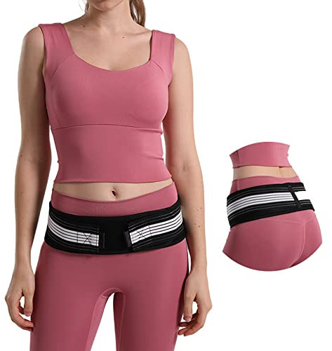 Ceinture de soutien sacro-iliaque, ceinture de soulagement de la douleur sciatique, ceinture de soutien du bas du dos, ceinture de bassin du nerf sciatique de la hanche (S/M (Hip Size 32-47 inch))