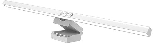 ViaGasaFamido Ordinateur Moniteur Light Bar Moniteur Lumière Écran Lumière Bar Led Lampe De Tâche Réglable Moniteur Led Lumières Lampe De Bureau pour La Maison Bureau Gaming (Blanc)