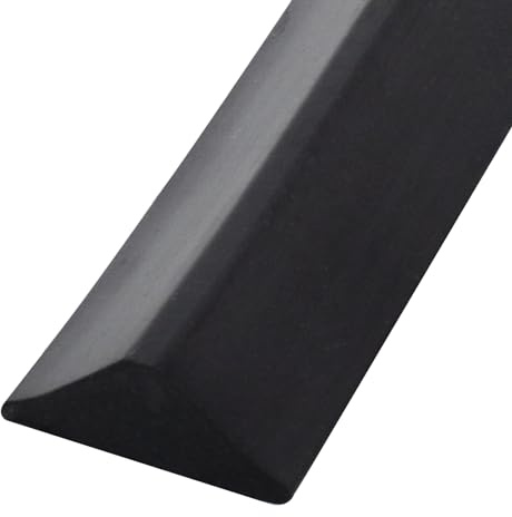 Listello autoadesivo per doccia, 100 cm, in silicone, per doccia, separazione asciutta e umida, per bagno, cucina (nero)