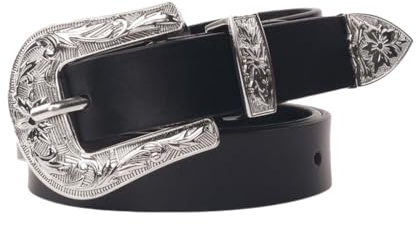 EMOTTOS Damen Vintage Leder Gürtel - Schnitzerei Schnallen Gürtel Western Cowboy Cowgirl für Frauen, Gürtel mit exquisiter Schnitzerei Retro Schnalle für Jeans Kleid Kleid
