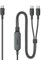 Anker USB C Cable, 4 ft 2-in-1 Type C Cable, 140W Max Fast Charging for iPhone 16/16 Pro/16 Pro Max/16 Plus/15 Series, Galaxy S24, MacBook Air/Pro, Lenovo, iPad, and More (USB 2.0, Braided, Black)