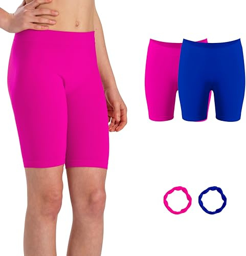 Risalti Mallas Ciclista Microfibra 2 PZ - Leggins Cortos Niña, Short Niña, Made In Italy