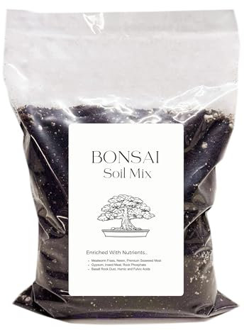 Bonsai Soil Mix with Mealworm Frass & Neem | Enhanced by Seaweed Meal & Gypsum | Sustainably Sourced, Nutrient-Packed for Superior Roots & Vibrant Growth (3L)