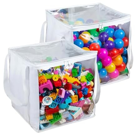 Sacs de rangement transparents avec fermeture éclair, rangement pour jouets de bain, Organisateur de rangement pour 2 pièces sacs de rangement transparents, Organisateur de rangement de jouets pour,