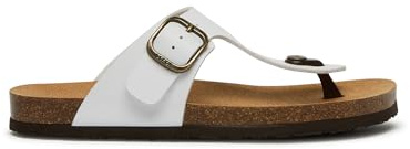 Scholl Jackie, Sandali Donna, Infradito, Bianco, 39 EU