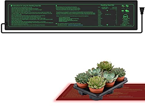 Tappetino riscaldante per piantine, Hyindoor Tappetino riscaldante Impermeabile per piantine Tappetino riscaldante per Piante per Giardinaggio Indoor, idroponica, germinazione, 4 x 20,67