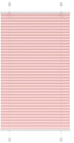vidaXL Estor Plisado Rosa 75x100 cm Tela Ancho 74,4 cm Poliéster, Estor Plisado para Ventana, Estor Plisado para Ventana, Estor Tipo acordeón para Ventana