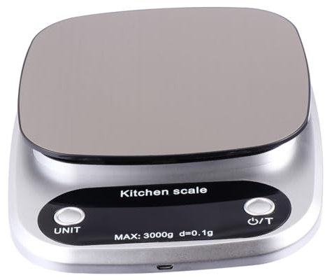 Cabilock Báscula Digital De Cocina Recargable Con Pantalla Lcd Alta Precisión Acero Inoxidable Portátil y Ligera Para Pesar Alimentos y Joyas
