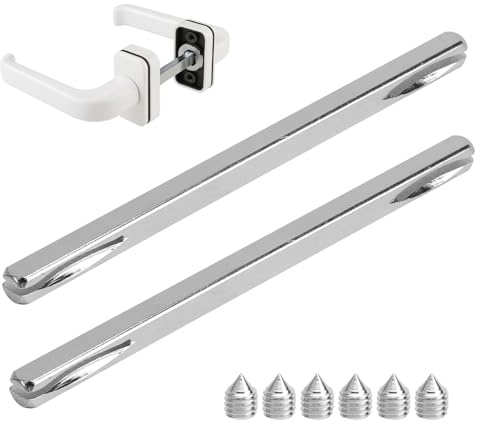 ZMDMAH Perni Quadrati in Ferro da 8 mm per Maniglie Delle Porte Zincati Quadrati per Manopole Perno Quadrato da 8 mm Maniglia per Porta Perno di Fissaggio per Porta in Acciaio Massiccio