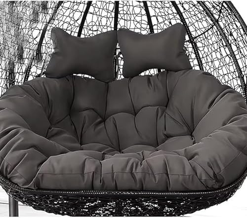 150 x 110cm/59 x 43in Egg Chair Swing Cushion, 2 Person Hanging Egg Chair Cushion Replacement, Double Hanging Basket Chair Cushion(Only Cushion) (C)