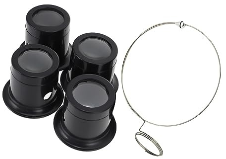 FOMIYES Loupe De Réparation De Montres Clip Oculaire Ergonomique en Métal Ensemble De Loupes pour Horloger Outils Précis pour Inspection D'horlogerie Usage Professionnel 5 Pièces
