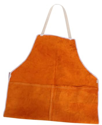 SOPOTUTU Delantal de Soldadura de Resistente al Calor Protección para Carpinteros y Electricistas Delantal Práctico para Trabajo Seguro Talleres y Soldadura Color Beige