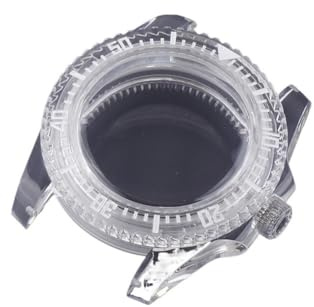 NLNKDTDPAK 40 mm Akrylspegel Transparent plastfodral Grönt lysande klockfodral Passar for NH35/NH35A/NH36/4R/7S rörelse