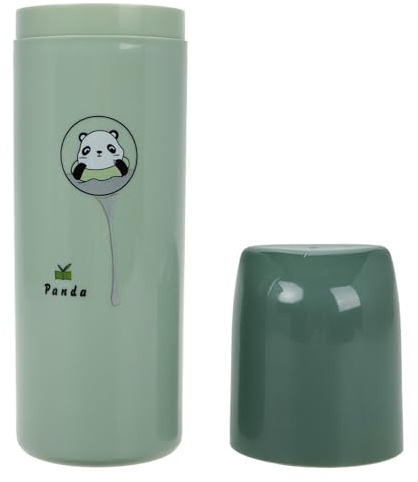 Vaguelly Portaspazzolino per Risciacquo, Facile da Pulire Portatile in Plastico con Bicchiere Integrato Custodia Compatta per Orale da Viaggio per Studenti e