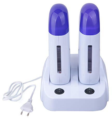 Vinteky Roll-On Calentador de Cera Fundidor Electrico Depiladora Easy Wax Depilación para Bellaza, Regalo para Mujeres (Double)