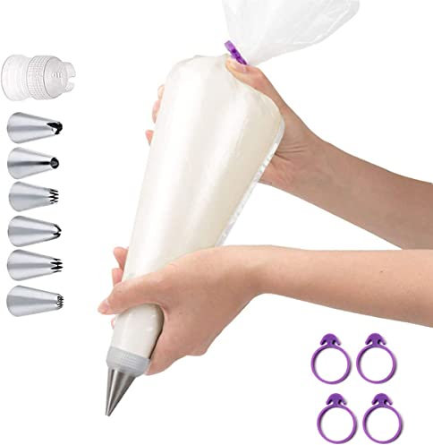 ho - Sac à Poche - Manga para decorar desechables - 100 mangas para decorar y 4 clips - Ideal para la decoración de tortas, cupcakes, etc.