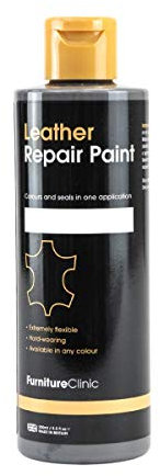 Furniture Clinic Leather Repair Paint for Jaguar Car Seats & Interiors. All in One Paint for Dyeing & Restoring Leather (250ml, Silk White)