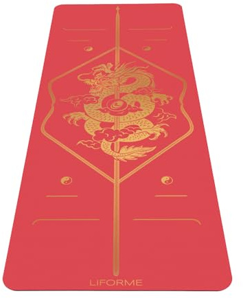 Liforme Zodiac Yogamatte - Fortschrittlicher Rutschfester Griff | Ausrichtungssystem, Umweltfreundlich, Schadstofffrei, Schweißresistent, lang, breit, 4,2 mm dick, kostenlose Yogatasche