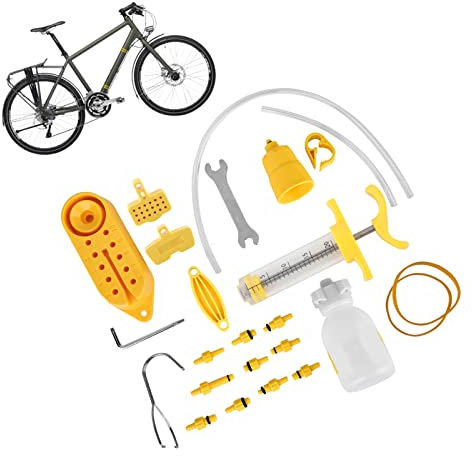 TeamSky FahrräDer Hydraulische Bremse Bleed Werkzeug,Professionelles Universelles Hydraulisches Fahrrad Scheibenbremsen EntlüFtungs Kit MineralöL Reparatur Werkzeug Kit FüR Mountainbike
