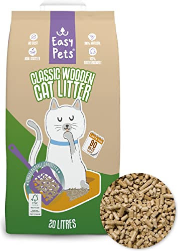 Easypets Catlitter en bois 10KG - 20L - biodegradable - FSC certifié