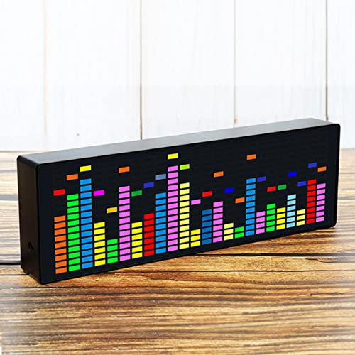 HEIBTENY LED-Musik-Audio-Spektrumanzeige,VU Meter Indikator Analyzer, Audio-Atmosphäre,Audio Connect Rhythmus Lichter,Musik-Visualisierungsgerät