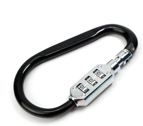Code padlock,Padlocks for travelling, Luggage Padlocks,Combination Padlocks,Combination Lock Outdoor Hiking Bag Luggage Carabiner Lock 3 Dial Password Padlock Tool Portable Luggage Zinc Alloy Lock (Co