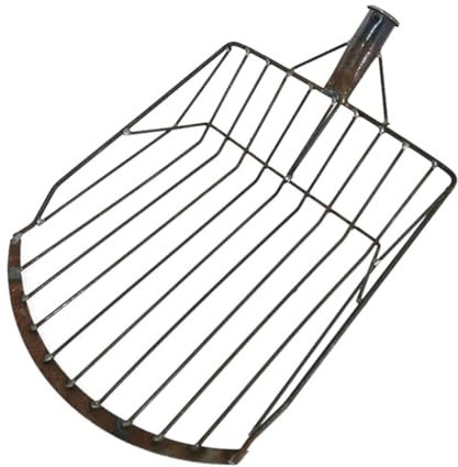 VINTORKY Pelle à Grain Légère en Fer Argenté, Outil de Jardinage Portable Multifonction Récolte Maïs, Pelle à Maïs Pratique et Robuste