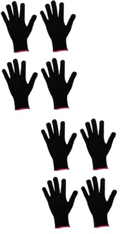 IMIKEYA 2sätze Hitzebeständigen Handschuhen Mit Silikon-noppen Wärmeisolierende Schutzhandschuhe Für Haargestaltung Und Lockenstab Schwarz-rot Ohne Silikon