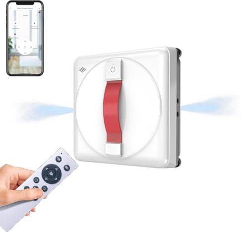 DESHVA Highrise window vacuums, Vacuum 3000pa two-way water spray, Intelligent path detection function, Remote control and voice function, Versatile Cleaning