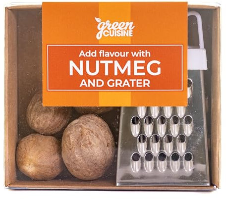 Green Cuisine Nutmeg and Grater | Perfect for Secret Santas | Great for Adding to Christmas Drinks & Christmas Dishes |