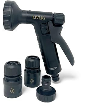 LIVLIG PureCycle Garden Watering Set - 1/2 Inch Sprayer with 75% Recycled Content for Watering Flower Beds and Potted Plants