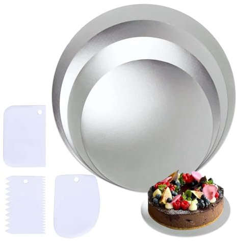 WUERKIYA Sottotorta Tondo Cake Board, sotto Torta Rotondo di Alta qualità - Base di Polistirolo per Torte Ideale per Ogni Occasione - Resistente e Riutilizzabile
