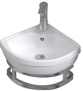 JOSIAHCQ Mueble Baño con Lavabo Conjunto Muebles de Baño Suspendido Lavabo Pequeño Lavabo de Esquina for Baño con Grifo para Espacios Pequeños(26cm/10.23in)