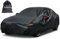 Funda Coche, Kayme Cubre Coches Exterior Impermeable Transpirable Anti-UV Antipolvo de 7 Capas, Cubierta para Coche con Cremallera y Forro de Algodón Tira Reflectante para Sedán (470 a 490 cm) 3XL