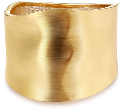 SOMEITIA 1-3PCS 18K oro grosso braccialetto braccialetto per le donne alla moda largo polsino braccialetti minimalisti martellato aperto incernierato moda lacrima irregolare polsino polsino avvolgente