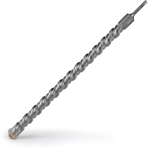 LALAGO 40x600mm SDS Plus Punta per Trapano, Punta per Muratura in Cemento Armato Lunga a Martello con 4 Taglienti in Metallo Duro e Doppia Vite a Quattro per Muri in Mattoni di Pietra Naturale
