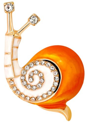 ROMISBABA Mode Orange Schnecken-brosche Aus Legiertem Material Kreative Leichte Anstecknadel Zum Dekorieren Von Kleidung Taschen Und Rucksäcken Vielseitig Für Damen Und Herren Langlebig Und