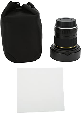 Objectif de caméra Fisheye, Objectif de caméra asphérique 8 mm F3.0 Objectif Fisheye Ultra Large pour Monture EFS 60D 77D Vlogging, Selfies, Compact