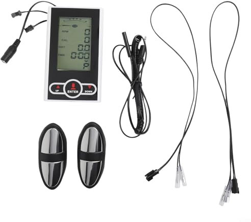 Exercise Bike Monitor Speedometer for Fitness Bikes Elliptical Machines with Heart Rate Sensor Time Speed Calorie Distance Display