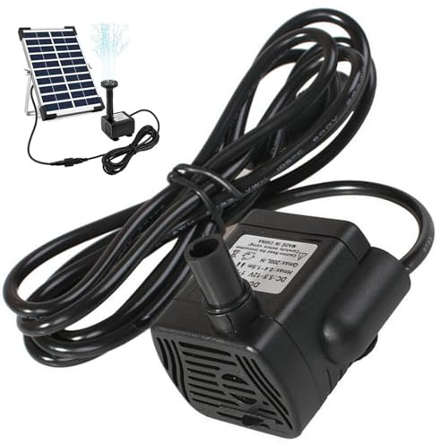 Pompes à eau solaire, DC 22V-24V 3W mini pompes de fontaine solaire, 300 L