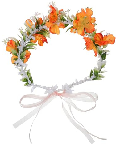 TOVINANNA Tocado de Guirnalda Floral para Mujer Tocado de Novia Diadema de Flores para Fiestas y Bodas