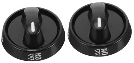 POPETPOP 2pièces Boutons de Cuisinière à Gaz Boutons de Commande pour Plaques de Cuisson à Gaz et Électriques Lot de Noir