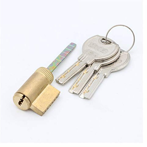 Janmobrian Cilindro Serratura, Cilindro Porta Blindata Blocco Serratura Porta Cilindro Maniglia Porta Blocco Pressione Chiave Brass Interno Porta Interno SINGORE Hardware ARDINO