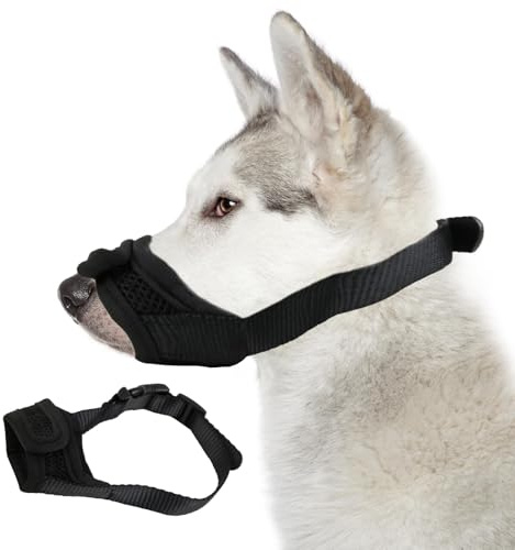 Anti Morsure Muselière Dog Muzzle, Musoliaire Grand Chien Nylon Legere Museliere Réglable Anti Aboiement Chiens pour Golden Retriever Labrador Retriever Samoyède Husky Berger Belge Malinois(XL)