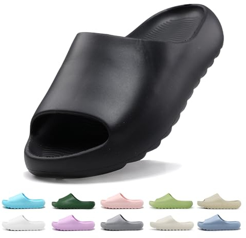 dolphinslides Cloud Sliders for Women and Men Unisex Shower Slippers Pool Sliders-Super Comfy Soft Pillow Slides/Lightweight Non-Slip Quick-Drying Thick-Soled Sports Relax Sandals/Indoor Outdoor