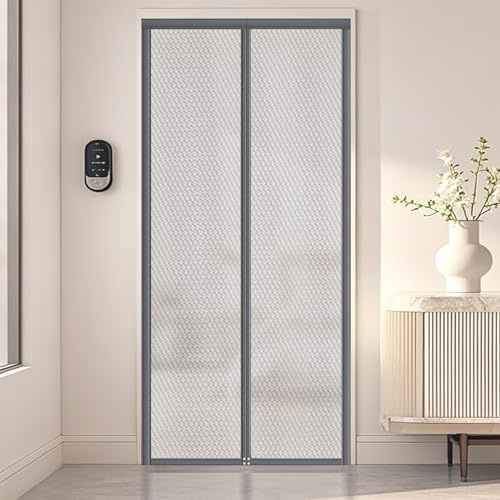 Magnétique Rideau de Porte Isolant Thermique,EVA Rideau Thermique Isolant Anti Froid Transparent Coupe-vent,Fermeture Automatique,pour Balcon Bain Salon,Sans Percage