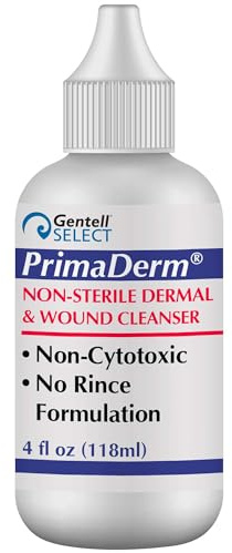 PrimaDerm Wound Cleanser 4 oz Spray Bottle - Non Cytotoxic Dermal Cleanser - Gentle Poloxamer 188 Based Formula Wound Wash - Adjustable Spray or Stream Nozzle to Clean Skin and Remove Debris
