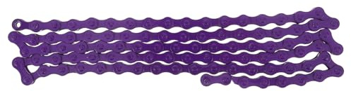 ORFOFE Catena per Bicicletta a Velocità Singola Colorata Viola in Acciaio Resistente, Catena di Ricambio per Bici da Corsa, Mountain Bike e Bici, Installazione Rapida