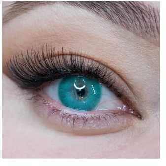 MYSALENS® Lentilles De Contact De Couleur Marine Hidrocor Couleur Naturelle Kit De Rangement Boitier Pince applicateur 12 Mois sans correction