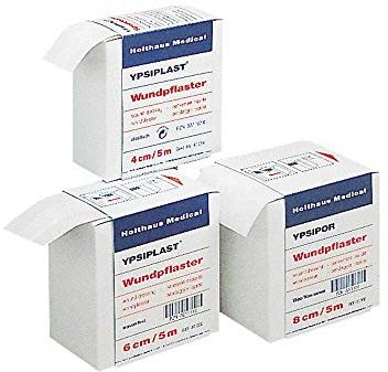 Holthaus Medical YPSIPOR® Wundpflaster Pflaster Pflasterrolle Vliesstoffpflaster sensitiv, 8cmx5m, 1Rolle